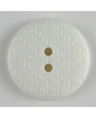 Fashion button - Size: 15mm - Color: white - Art.No. 221550