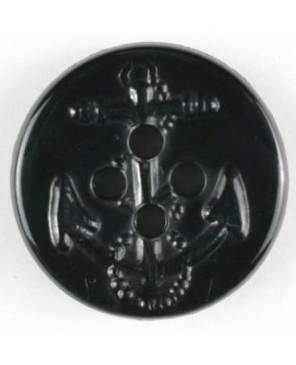 Anchor button - Size: 15mm - Color: black - Art.No. 221675