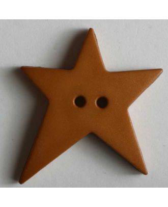 Star button - Size: 28mm - Color: brown - Art.No. 259077