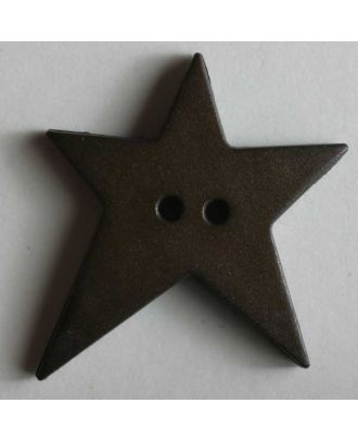 Star button - Size: 15mm - Color: brown - Art.No. 189056