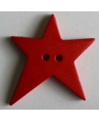 Star button - Size: 28mm - Color: red - Art.No. 259071