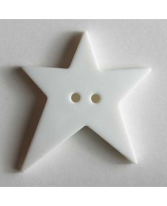 Star button - Size: 28mm - Color: white - Art.No. 259051