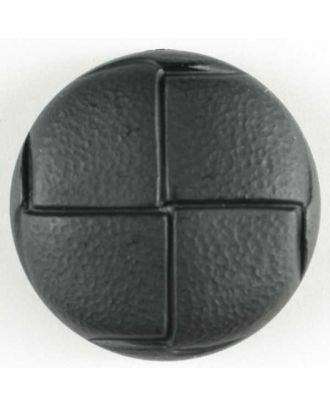 Leather imitation button - Size: 23mm - Color: black - Art.No. 290649