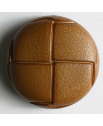 Leather imitation button - Size: 20mm - Color: brown - Art.No. 260951