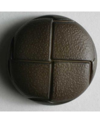 Leather imitation button - Size: 18mm - Color: brown - Art.No. 241071
