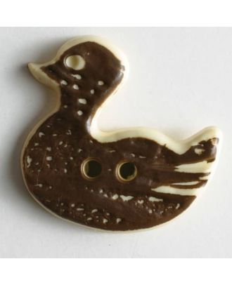 Duck button - Size: 35mm - Color: brown - Art.No. 350360