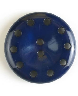 plastic button with 10 holes - Size: 28mm - Color: navy blue - Art.No. 350404
