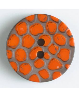 fashion button - Size: 28mm - Color: orange - Art.-Nr.: 340892