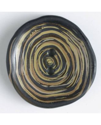 plastic button with 2 holes - Size: 28mm - Color: black - Art.No. 340817