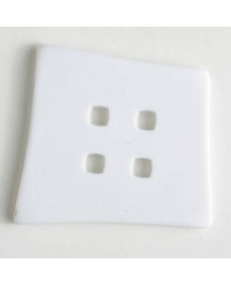 plastic button with 4 holes - Size: 55mm - Color: white - Art.No. 400084