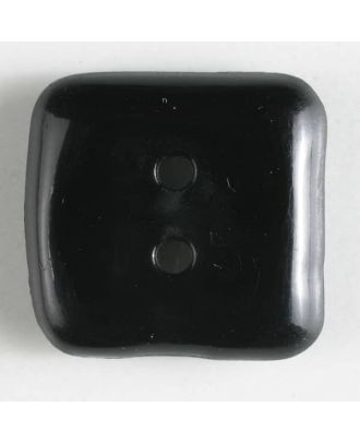 plastic button, square - Size: 23mm - Color: black - Art.No. 310647