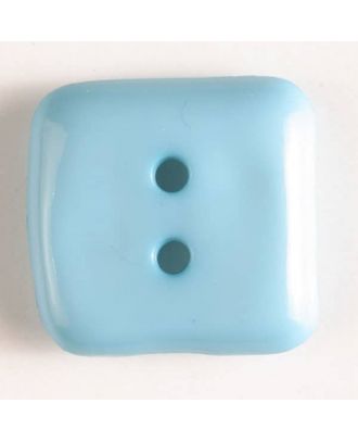 plastic button, square - Size: 15mm - Color: blue - Art.No. 227501
