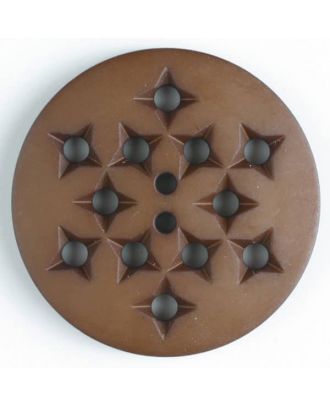 plastic button with 2 holes - Size: 23mm - Color: brown - Art.No. 316501