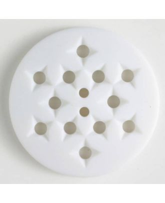 plastic button with 2 holes - Size: 32mm - Color: white - Art.No. 370394