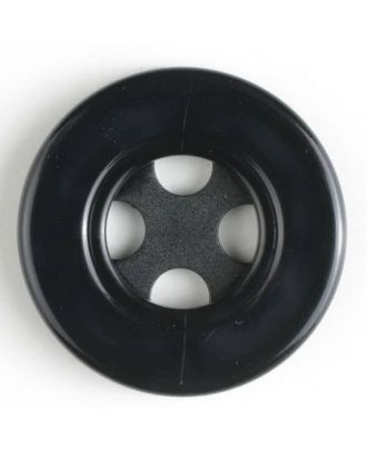 plastic button with 4 holes - Size: 30mm - Color: black - Art.No. 380204