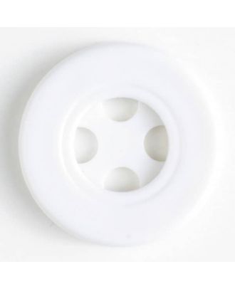 plastic button with 4 holes - Size: 40mm - Color: white - Art.No. 400106