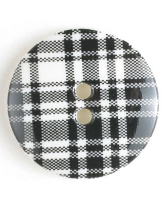 plastic button with 2 holes - Size: 18mm - Color: black - Art.No. 261086