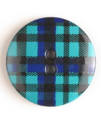 plastic button with 2 holes - Size: 25mm - Color: blue - Art.No. 330680