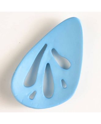 plastic button, oval - Size: 70mm - Color: blue - Art.No. 450116