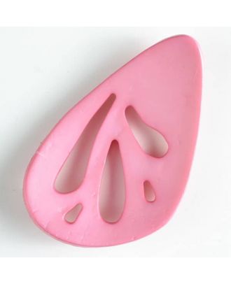 plastic button, oval - Size: 70mm - Color: pink - Art.No. 450120