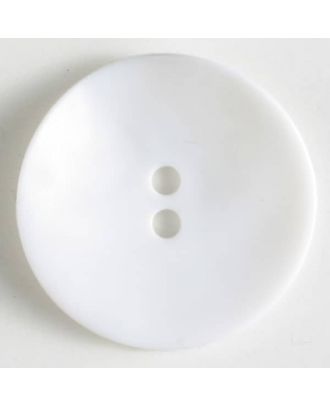 plastic button, matt  - Size: 28mm - Color: white - Art.No. 340874