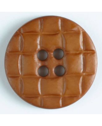 plastic button, round - Size: 20mm - Color: brown - Art.No. 261103