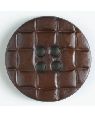 plastic button, round - Size: 20mm - Color: brown - Art.No. 261104