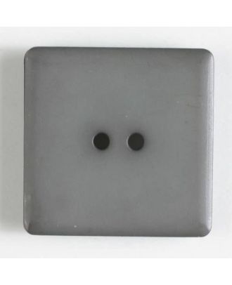 plastic button, square - Size: 25mm - Color: grey - Art.No. 318500