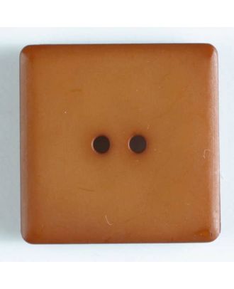 plastic button, square - Size: 25mm - Color: brown - Art.No. 318501