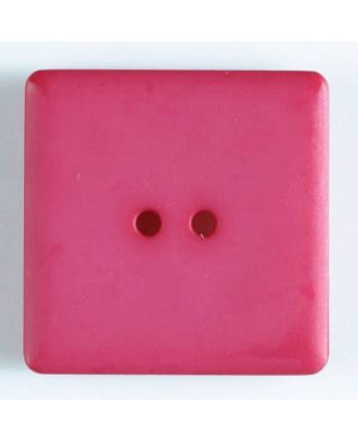 plastic button, square - Size: 25mm - Color: pink - Art.No. 318506