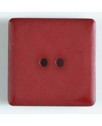 plastic button, square - Size: 25mm - Color: wine red - Art.No. 318507