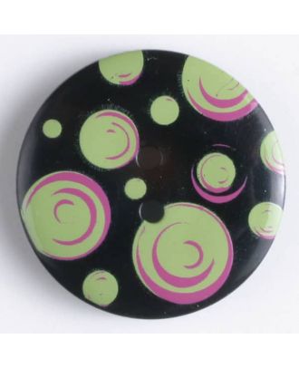 fashion button - Size: 25mm - Color: green - Art.-Nr.: 330702