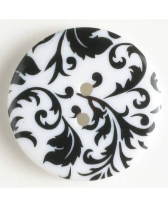 polyamide button printed - Size: 25mm - Color: black - Art.No. 330703