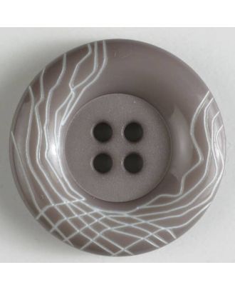 plastic button with 4 holes - Size: 18mm - Color: brown - Art.No. 261122