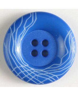 plastic button with 4 holes - Size: 18mm - Color: blue - Art.No. 261123