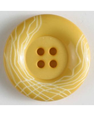 plastic button with 4 holes - Size: 18mm - Color: yellow - Art.No. 261127