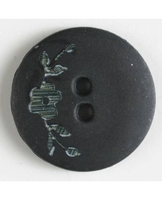 plastic button with 2 holes - Size: 23mm - Color: black - Art.No. 310695