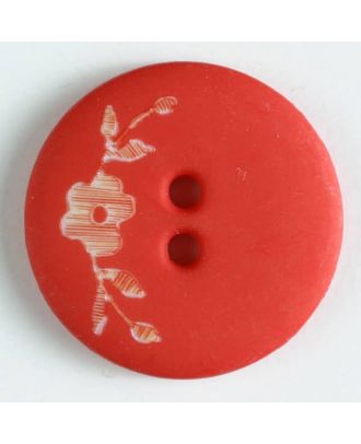 plastic button with 2 holes - Size: 23mm - Color: red - Art.No. 310699