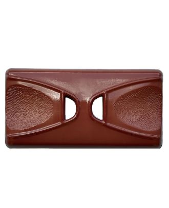 polyamide button oblong shape with 2 holes - Size: 45mm - Color: brown - Art.No.: 425101