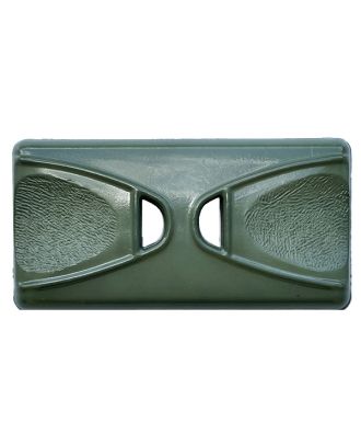 polyamide button oblong shape with 2 holes - Size: 45mm - Color: green - Art.No.: 425107