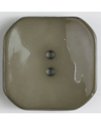 plastic button square with 2 holes - Size: 40mm - Color: brown - Art.No. 404602