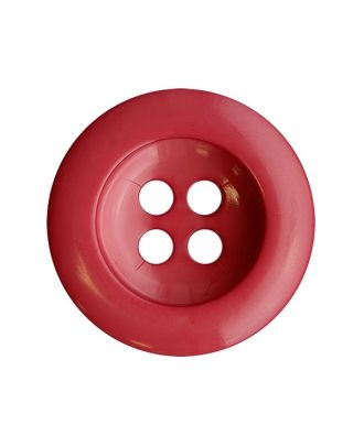 polyamide button with shiny surface and 4 holes - Size: 28mm - Color: red - Art.No.: 384107