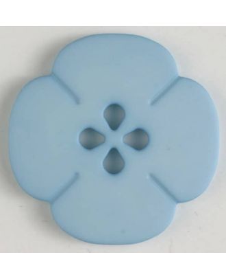 plastic button flower with 2 holes - Size: 25mm - Color: blue - Art.No. 314612