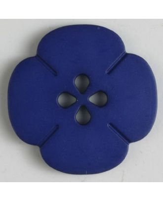 plastic button flower with 2 holes - Size: 25mm - Color: blue - Art.No. 314613