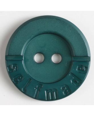 polyamide button 2 holes selfmade - Size: 25mm - Color: green - Art.No. 315613