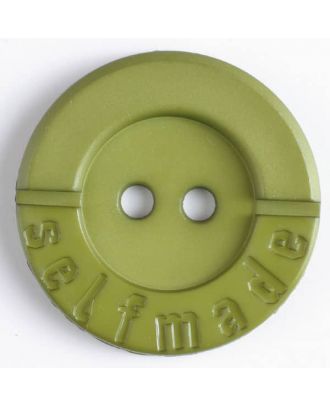 polyamide button 2 holes selfmade - Size: 25mm - Color: green - Art.No. 315614