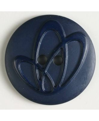 polyamide button with holes - Size: 32mm - Color: navy blue - Art.No. 370630