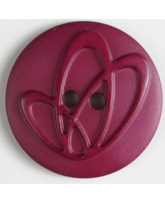 polyamide button with holes - Size: 32mm - Color: lilac - Art.No. 378612