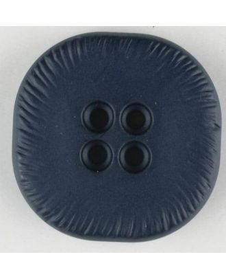 polyamide button, square, 4 holes - Size: 32mm - Color: navy blue - Art.No. 370690