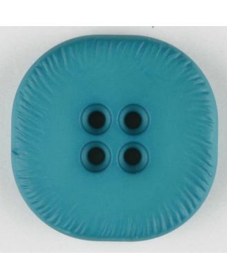 polyamide button, square, 4 holes - Size: 32mm - Color: green - Art.No. 372712